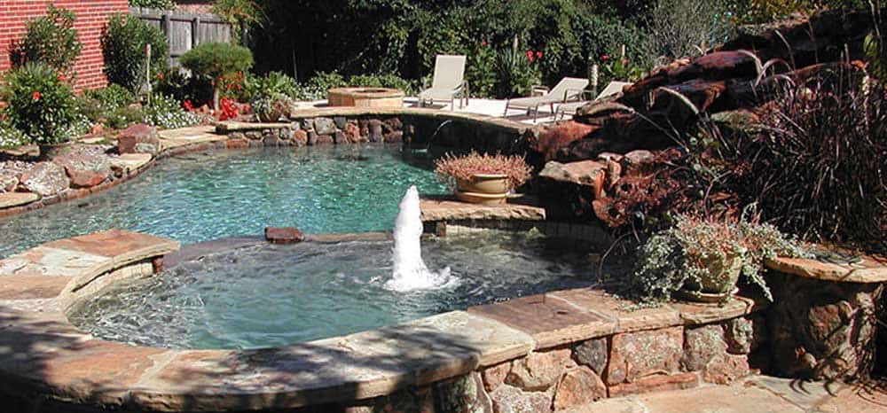 inground pool fountain sherman texas