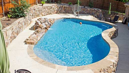 overhead view of swimming pool in dennison texas