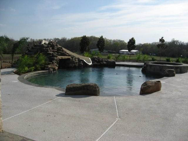 Built in Slide for Gunite Pool