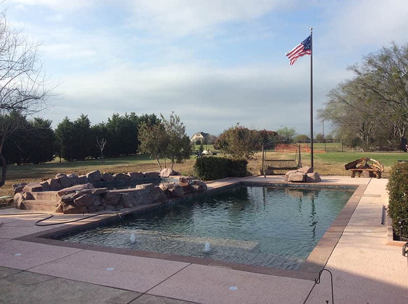 Over sized Hot Tub with stone work