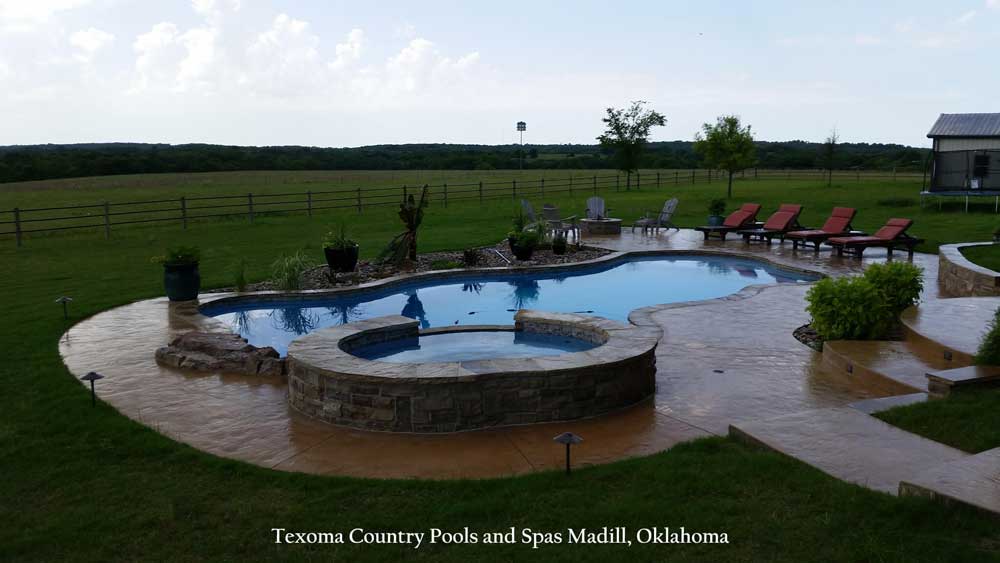 inground freeform pool madill oklahoma
