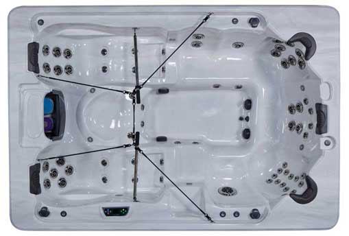 Bimini 75 exercise hot tub by artesian spas