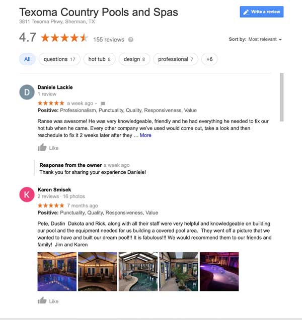 tulsa country pools and spas google reviews