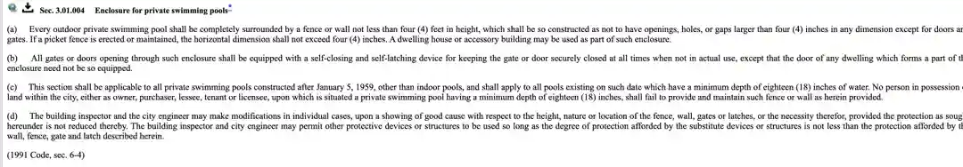 sherman texas swimming pool regulations